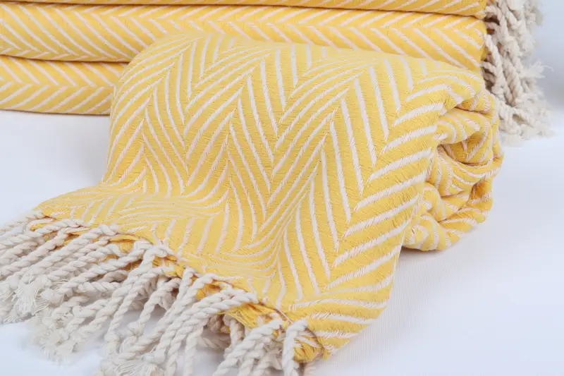 Christmas Favors, Beach towel, Oversized Beach Towel, Holiday Towel, Peshtemal Towel, Custom Beach Towel, 70x40 Cotton Striped Towel, Yoga Towel - 4