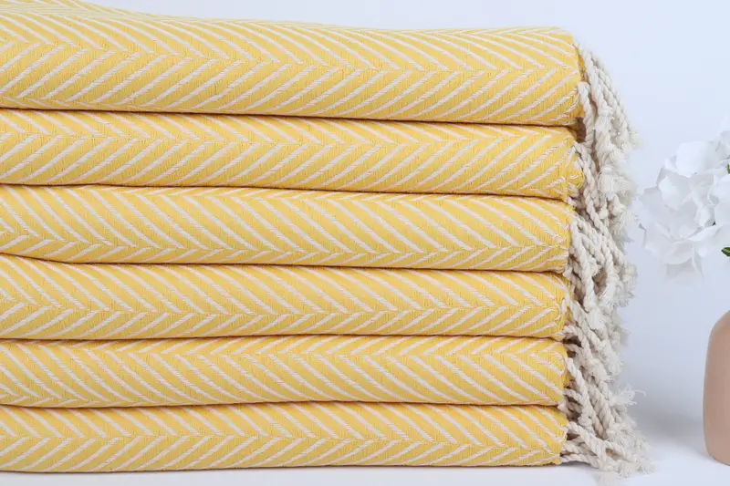 Christmas Favors, Beach towel, Oversized Beach Towel, Holiday Towel, Peshtemal Towel, Custom Beach Towel, 70x40 Cotton Striped Towel, Yoga Towel - 3