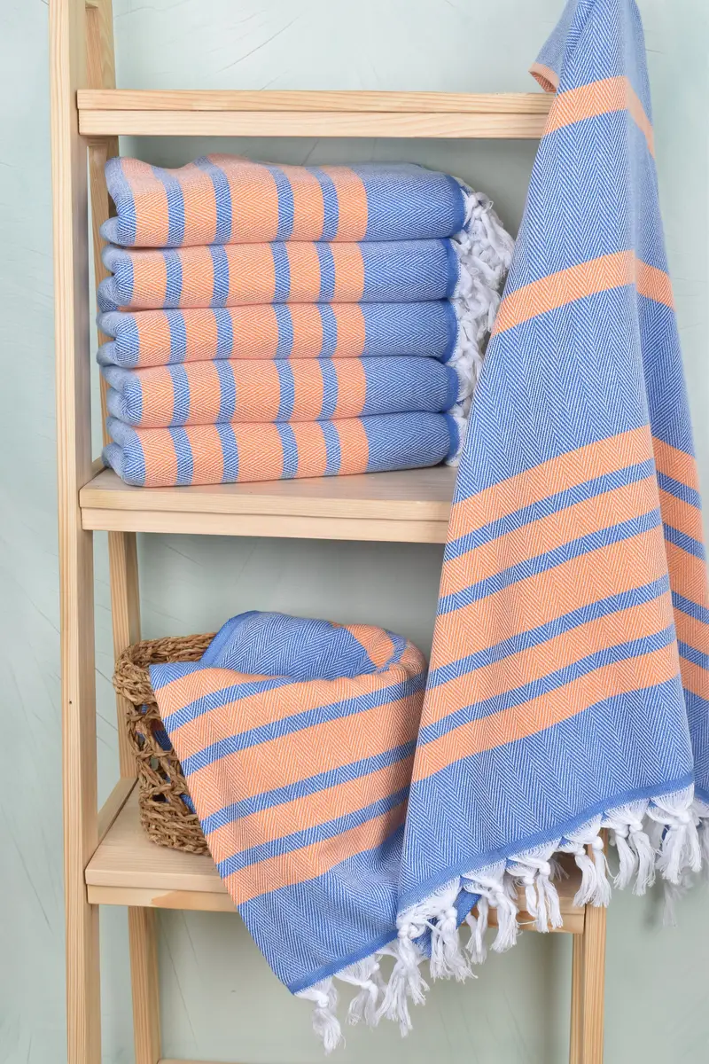 Turkish hand towel, Luxury towel, Girl Trip Party Favor, Unique Wedding Gift, Xmas Gifts, Beach Towel Bulk, 68x36 Cotton Chevron Towel, Hammam towel - 3