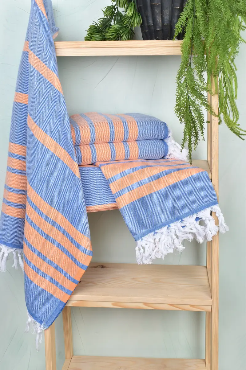 Turkish hand towel, Luxury towel, Girl Trip Party Favor, Unique Wedding Gift, Xmas Gifts, Beach Towel Bulk, 68x36 Cotton Chevron Towel, Hammam towel - 6