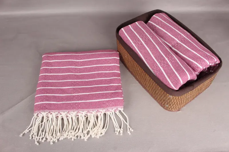 70x40 Cotton Striped Towel, Custom Turkish Towel, Peshtemal Towel USA, Large Turkish Towel, Personalized Gifts, Summer Gift, Unique Gift, Spa Towel - 5
