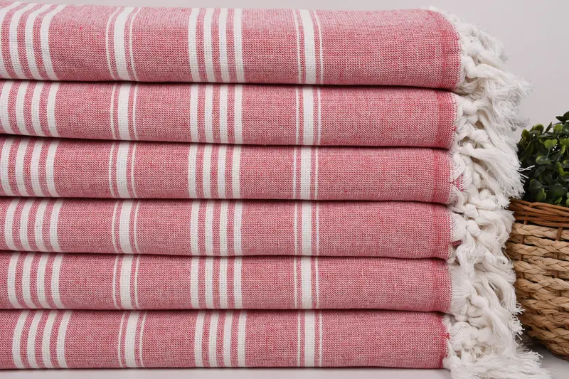 Yoga Towel, Wedding Gifts Towel, Xmas Gifts, Luxury Turkish beach towel with fringe, 70x40 Cotton Striped Towel, Bridal Shower Gift, Absorbent towel - 2