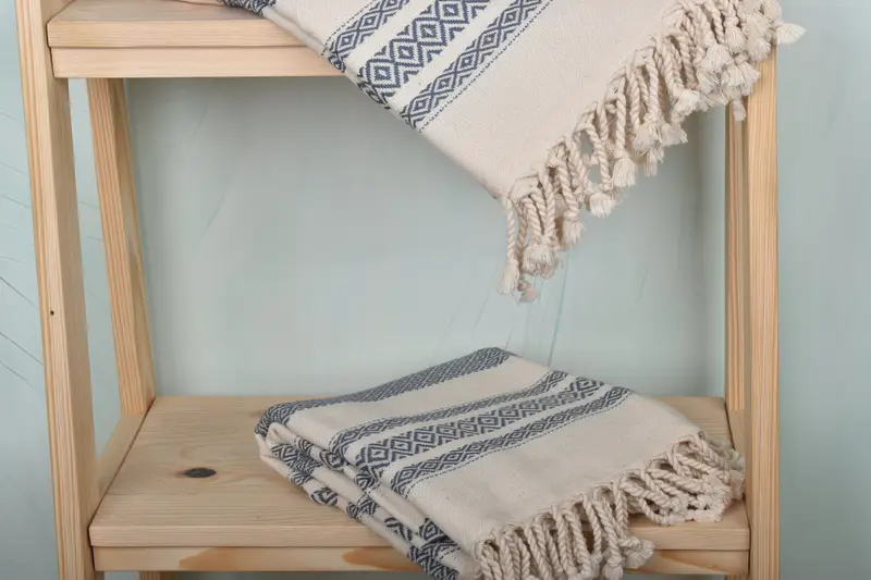 Christmas Favors, Cotton towel, Bachelorette Party Decorations, Best Friend Gift, 70x36 Cotton Diamond Towel, Fringed Turkish towel for poolside - 5