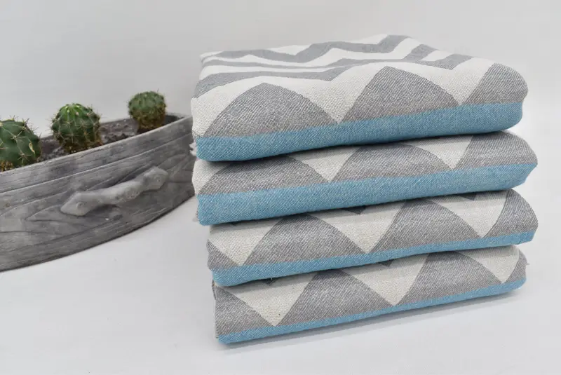Soft and absorbent Turkish towel, 70x36 Cotton Geometric Towel, Xmas Gifts, Summer Gift, Eco-Friendly Turkish Towel, Wedding Gift, Beach Towel Bulk - 7