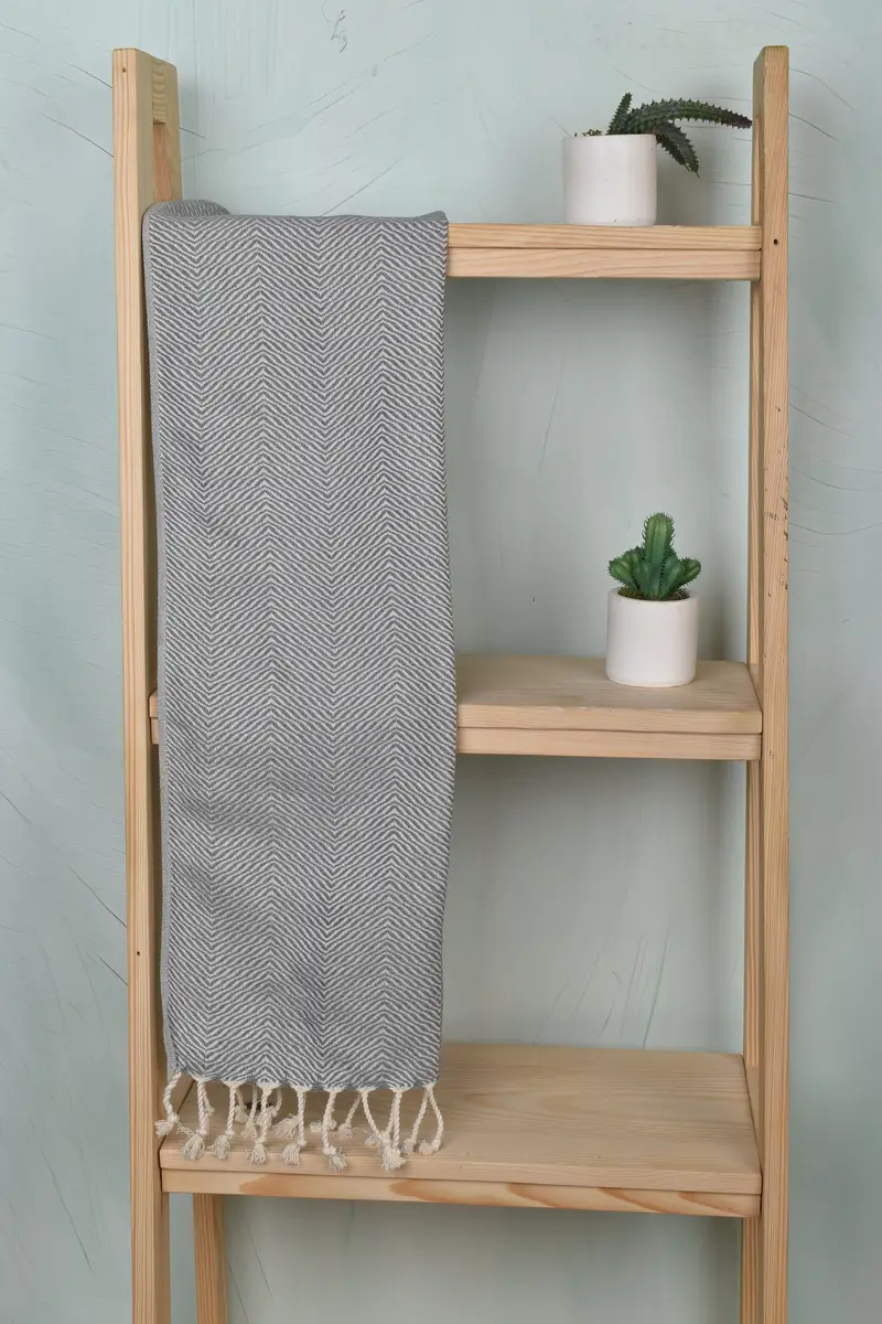 Monogram Kitchen Towel, Monogram Turkish Bath Towel, Personalized Hand Towel, 40x20 Cotton Chevron Towel, Monogram Hand Towel, Bridesmaid Favors - 8