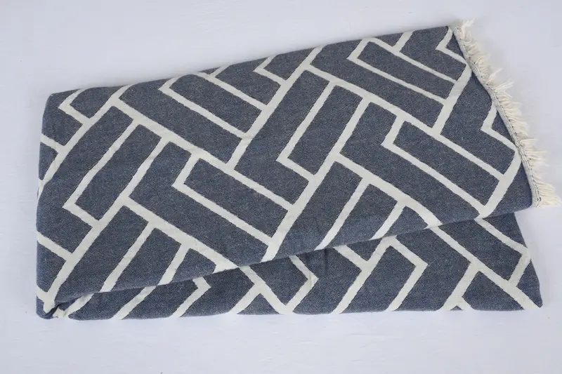 92x64 Cotton Geometric Towel, Boho Throw Blankets, Gift For The Home, Custom Wedding Gifts, Turkish Cotton Throw Blanket, Bachelorette Party Favors - 3