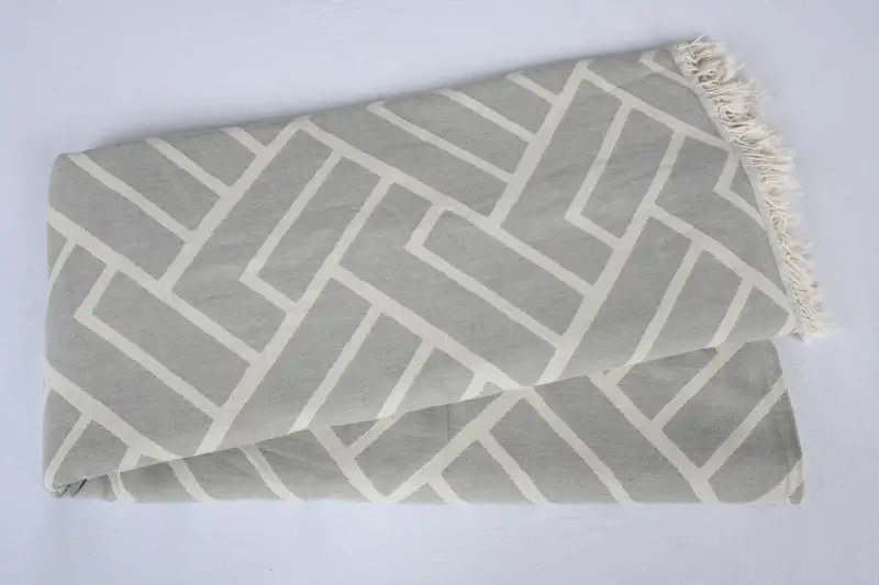 92x64 Cotton Geometric Towel, Boho Throw Blankets, Gift For The Home, Custom Wedding Gifts, Turkish Cotton Throw Blanket, Bachelorette Party Favors - 5