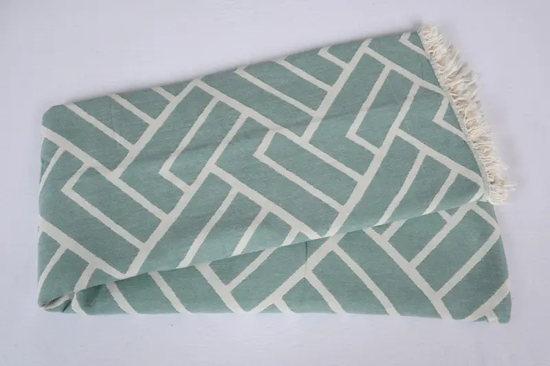 92x64 Cotton Geometric Towel, Boho Throw Blankets, Gift For The Home, Custom Wedding Gifts, Turkish Cotton Throw Blanket, Bachelorette Party Favors - 4