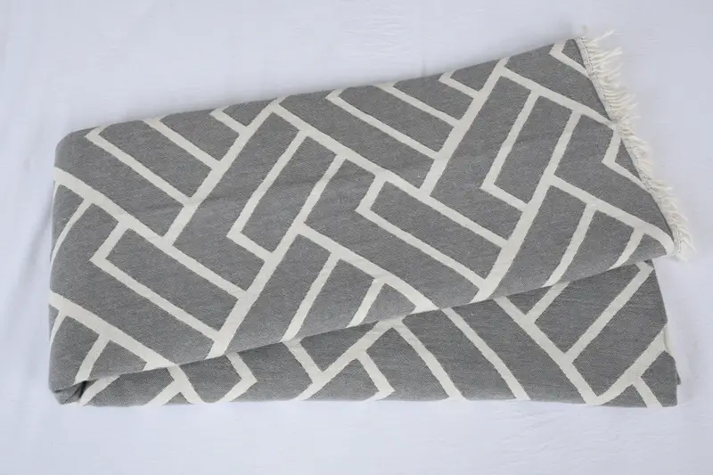 92x64 Cotton Geometric Towel, Boho Throw Blankets, Gift For The Home, Custom Wedding Gifts, Turkish Cotton Throw Blanket, Bachelorette Party Favors - 7