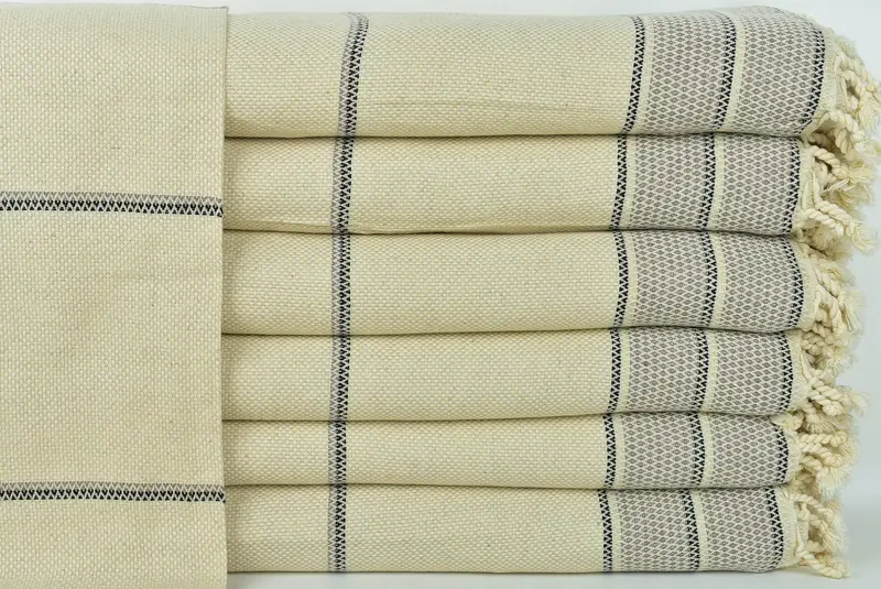 Gifts For Him, Turkish Towel Blanket, Decorative Blanket, Bridesmaid Gifts, Turkish Throw Blanket, 104x96 Cotton Striped Towel, Turkish Blanket - 1