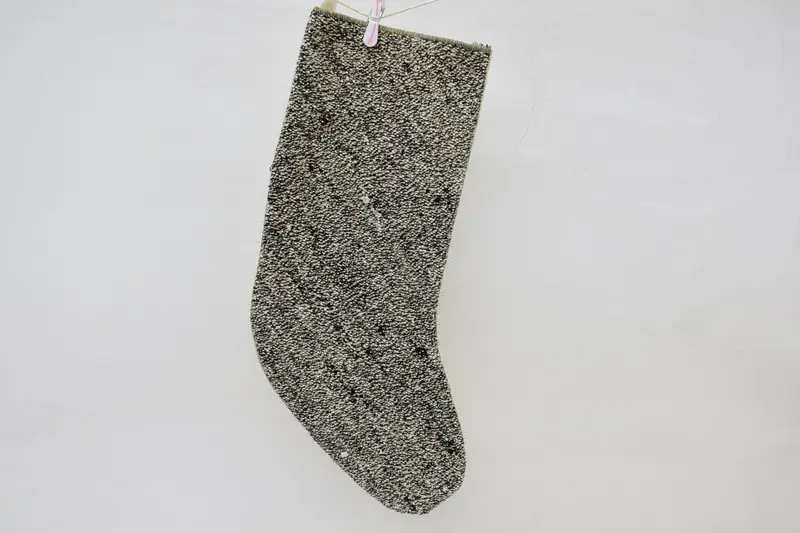 Bej ve Kahverengi Noel Süsleri Çorabı, Şenlikli Tatil Çorabı