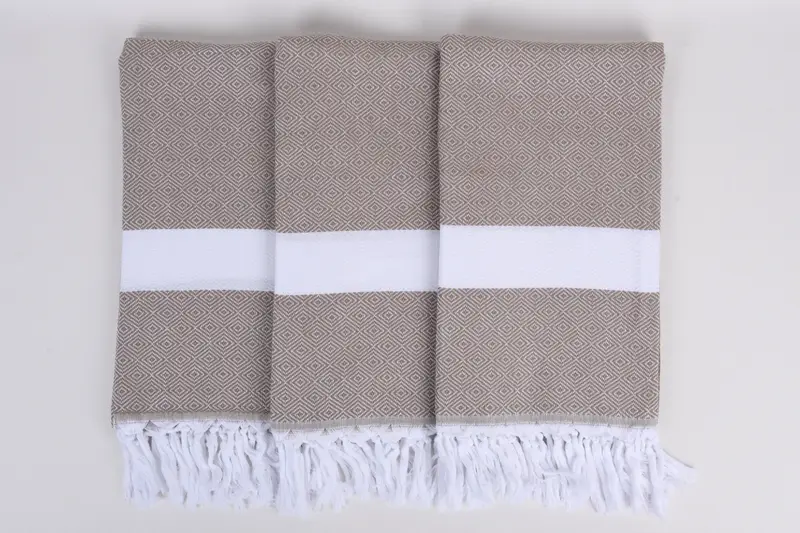 Lightweight towel, Hammam towel, Quick-dry travel peshtemal towel, Gift For Best Friend, 70x40 Cotton Diamond Towel, Monogram Beach Towel - 7