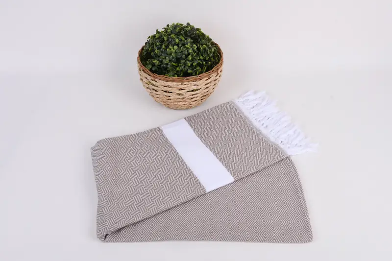 Lightweight towel, Hammam towel, Quick-dry travel peshtemal towel, Gift For Best Friend, 70x40 Cotton Diamond Towel, Monogram Beach Towel - 4