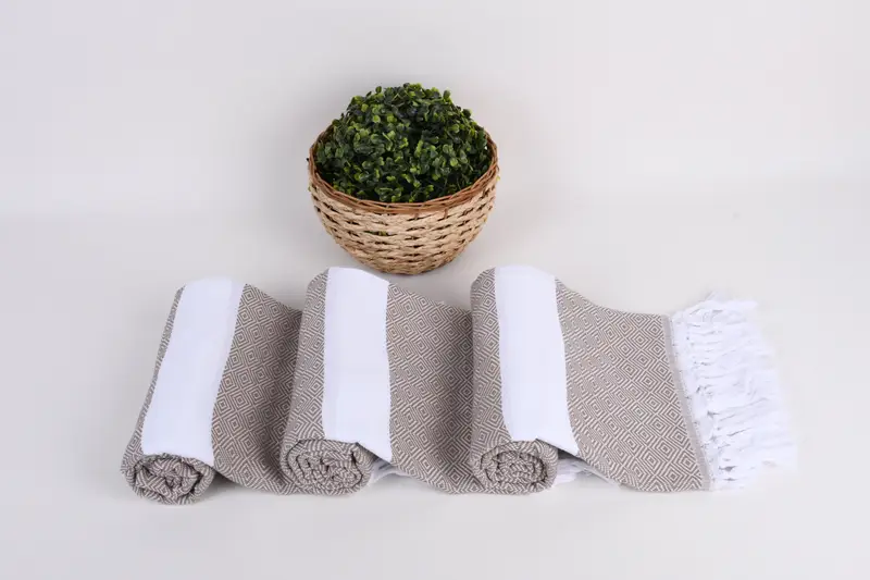 Lightweight towel, Hammam towel, Quick-dry travel peshtemal towel, Gift For Best Friend, 70x40 Cotton Diamond Towel, Monogram Beach Towel - 8