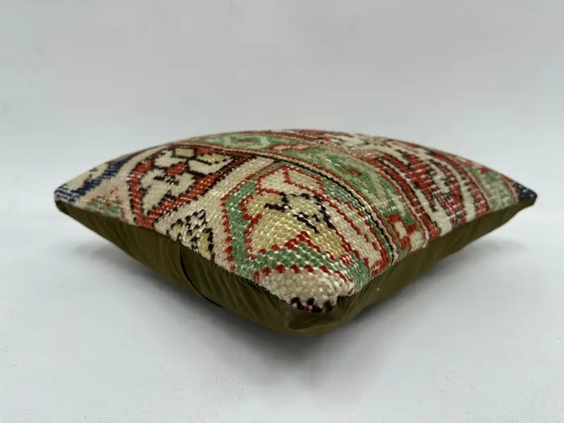 Vintage Kilim Pillow, Lounge Throw Pillow, Cushion Cover, Throw Kilim Pillow, Muted Pillow Sham, 16x16 Red Pillow, Home Decor Pillow - 6