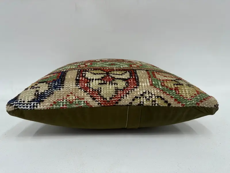 Vintage Kilim Pillow, Lounge Throw Pillow, Cushion Cover, Throw Kilim Pillow, Muted Pillow Sham, 16x16 Red Pillow, Home Decor Pillow - 5