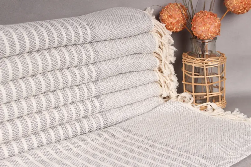 Gift For The Home Decor, Bachelorette Party Decorations, Wedding Shower Gift, Custom Towel, 76x40 Cotton Striped Towel, Handmade Gift - 1