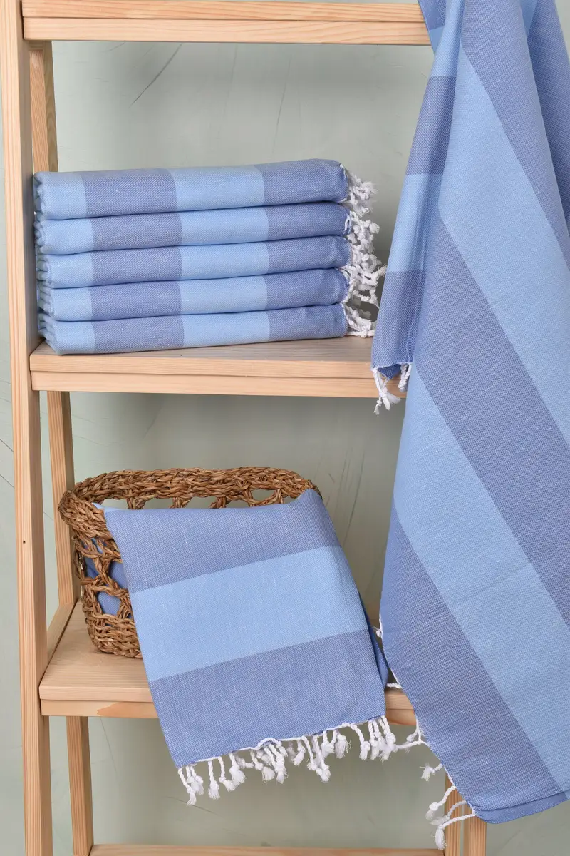 70x40 Cotton Striped Towel, Embroidered Beach Towel, Pool Towels, Monogram Towels, Travel towel, Thin towel, Merry Christmas Gifts, Best Friend Gift - 3
