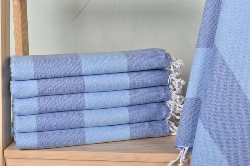 70x40 Cotton Striped Towel, Embroidered Beach Towel, Pool Towels, Monogram Towels, Travel towel, Thin towel, Merry Christmas Gifts, Best Friend Gift - 1