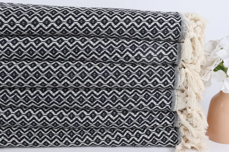 70x40 Cotton Diamond Towel, Anniversary Gift For Her, Handwoven organic Turkish towel for spa, Luxury towel, Cotton towel, Best Friend Gift - 3