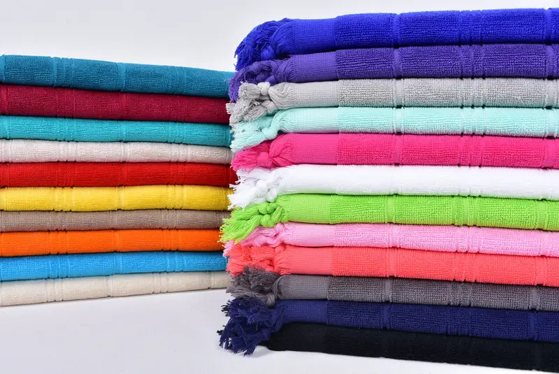 40x18 Cotton Striped Terry Towel, Bridesmaid Gift, Birthday Gift, Kitchen Towel, Bridal Shower Gift, Monogrammed Hand Towel, Personalized Dish Towel - 1
