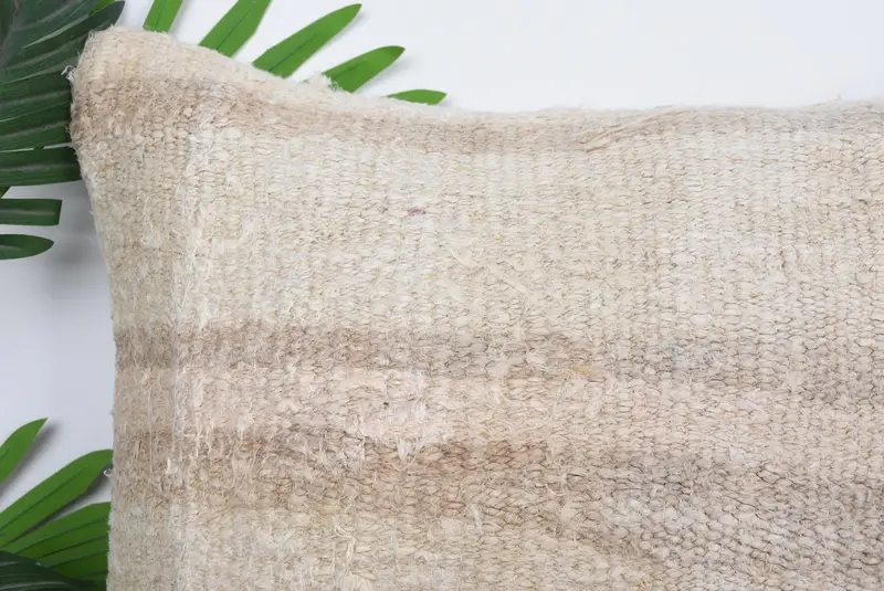 Kilim Pillow Cover, Boho Throw Pillow Sham, Outdoor Patio Pillow Cover, 20x20 Beige Cushion Case, Pillow, Kilim Cushion Sham, Kilim Pillow - 2