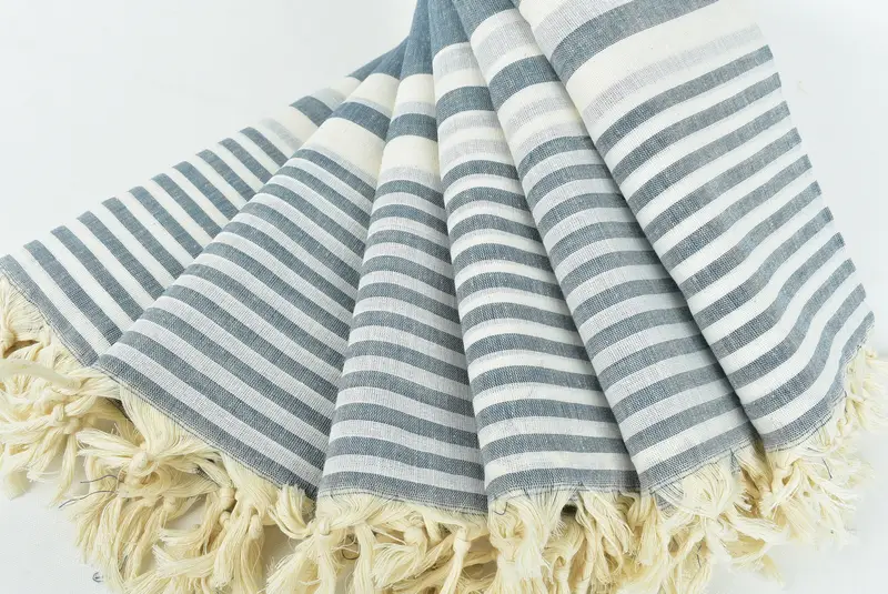 70x40 Cotton Striped Towel, Decorative Towel, Gift For Him, Gift For Her, Monogram Beach Towel, Turkish Towel Beach Towel, Home Decor Towel - 4