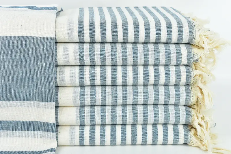 70x40 Cotton Striped Towel, Decorative Towel, Gift For Him, Gift For Her, Monogram Beach Towel, Turkish Towel Beach Towel, Home Decor Towel - 1