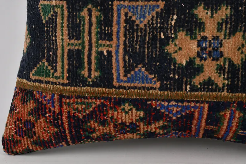 Antique Pillows, Vintage Kilim Pillow, Garden Cushion Cover, Aztec Cushion, 24x24 Blue Pillow, Cushion Cover, Interior Designer Pillow - 4