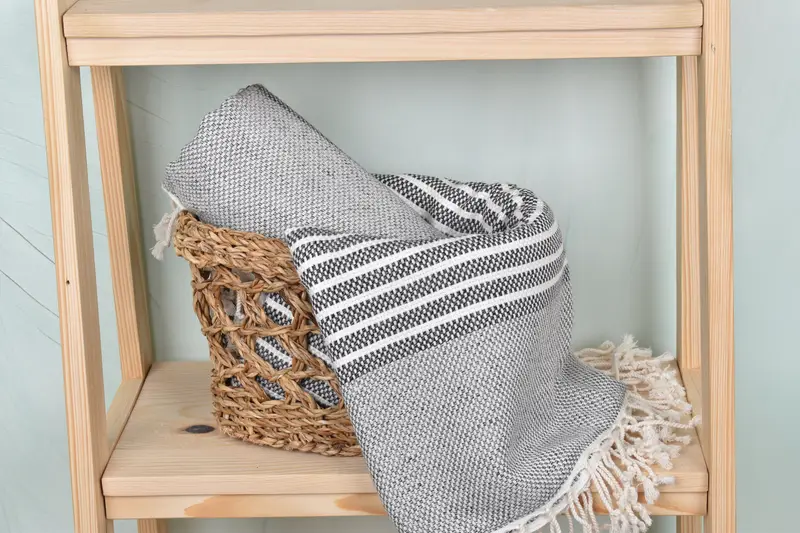 76x40 Baumwollstreifenhandtuch, Kids Beach Handtuch, handgefertigt - 4
