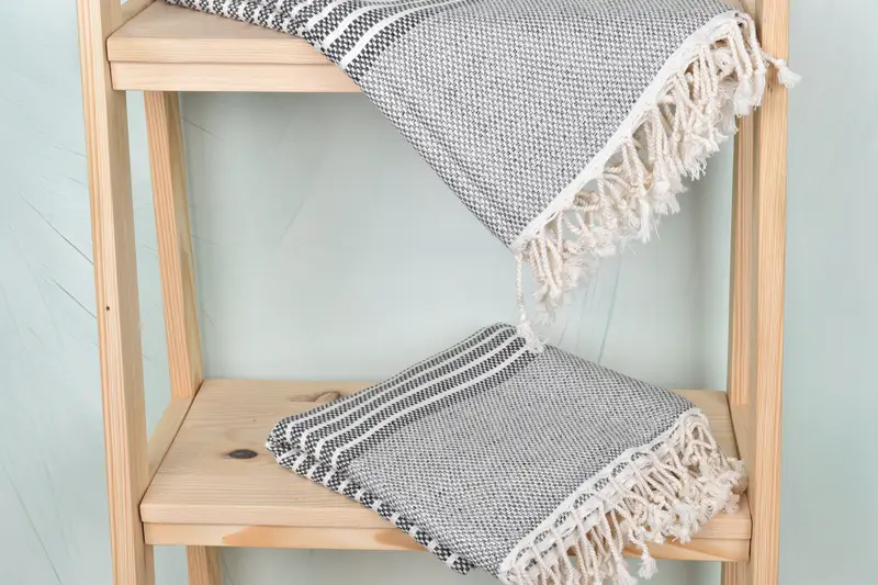 76x40 Baumwollstreifenhandtuch, Kids Beach Handtuch, handgefertigt - 5