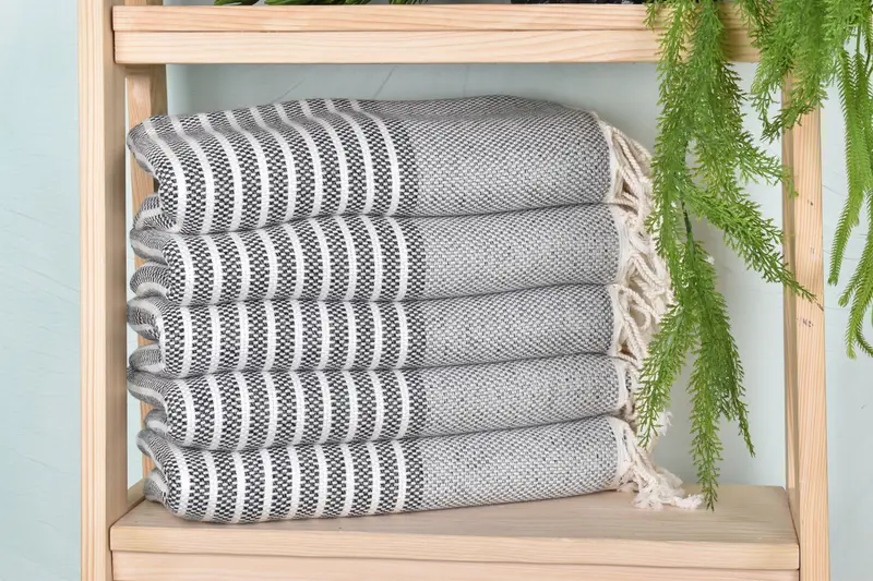 76x40 Baumwollstreifenhandtuch, Kids Beach Handtuch, handgefertigt - 1