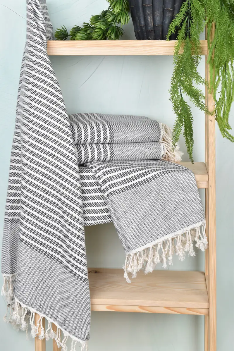76x40 Baumwollstreifenhandtuch, Kids Beach Handtuch, handgefertigt - 6