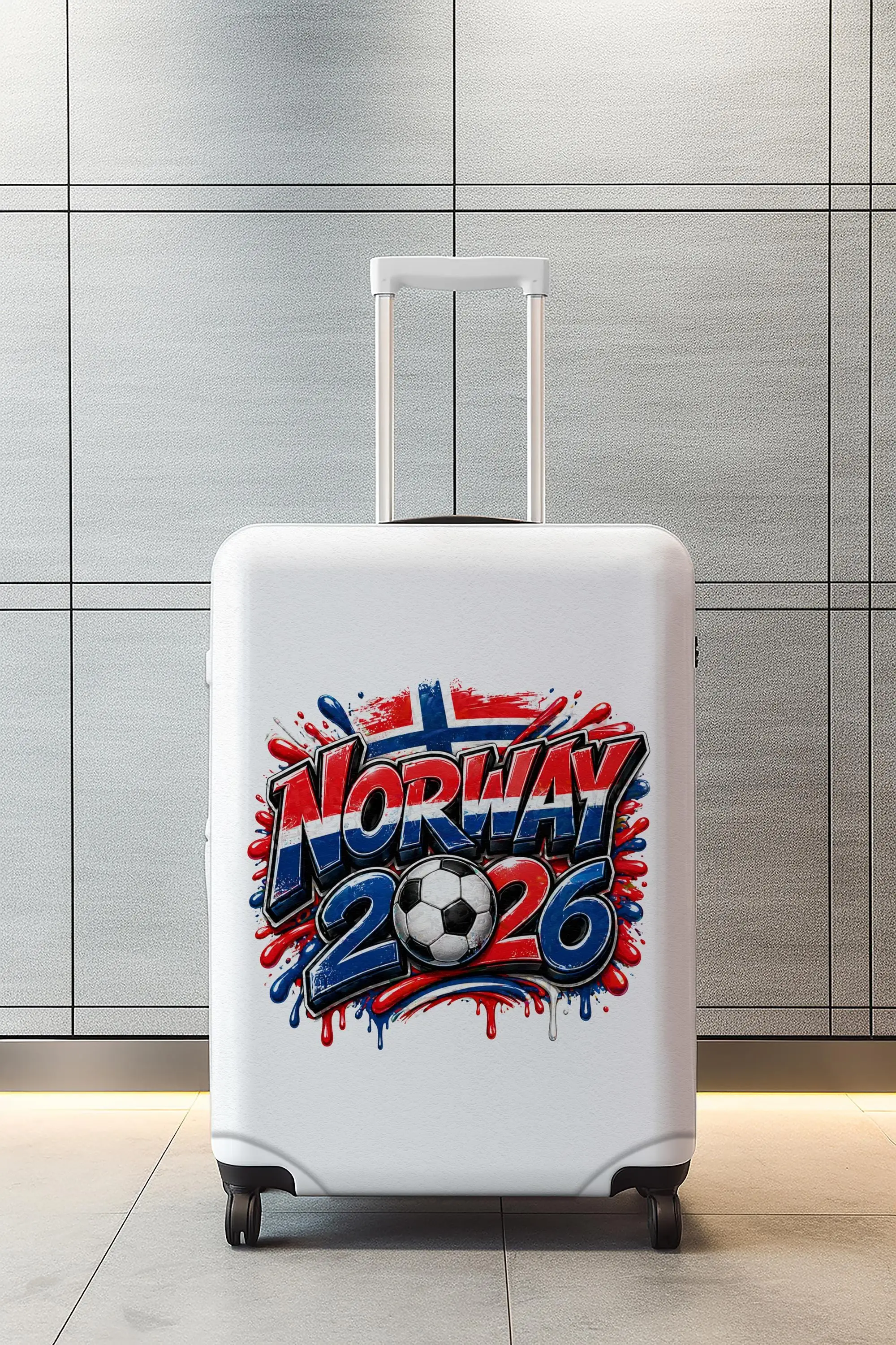 Norwegen-Fußball-Gepäckhülle, 2026-Fan-Kofferschutz, Sport-Reisehülle - 1