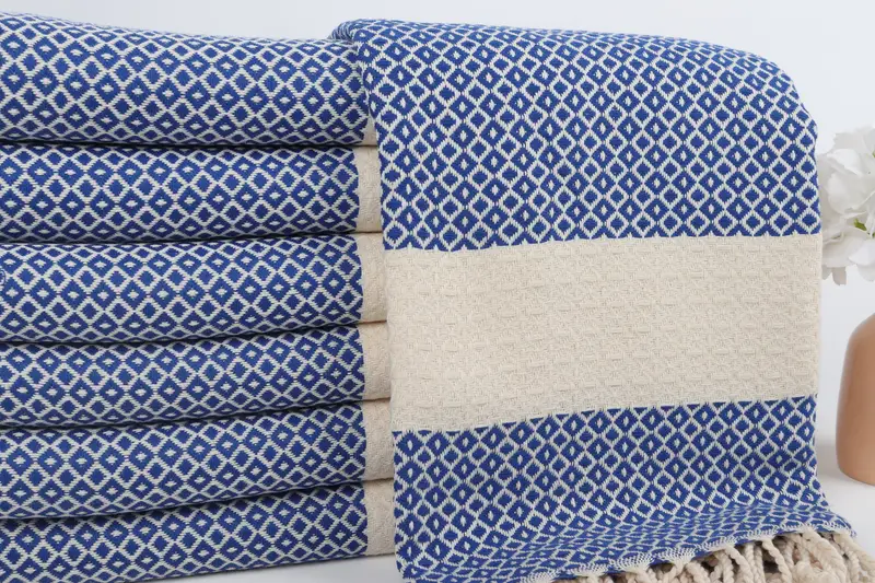 70x40 Cotton Geometric Towel, Bridal Shower Favors, Organic Turkish towel, Bachelor Party Favors, Bachelorette Party Gifts, Turkish beach towel - 2