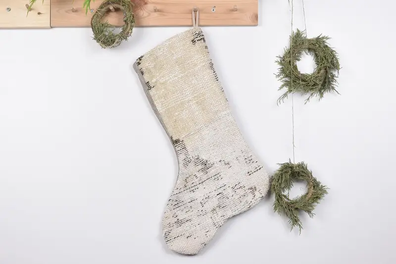 Festive Christmas Ornaments Pattern, 19-Inch Wide Christmas Stocking