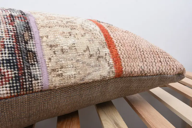 16x36 Purple Pillow Sham, Handmade Kilim Cushion, Vintage Pillow, Cushion Case, Chair Cushion, Pattern Throw Pillow Cover, Turkish Kilim Pillow - 7