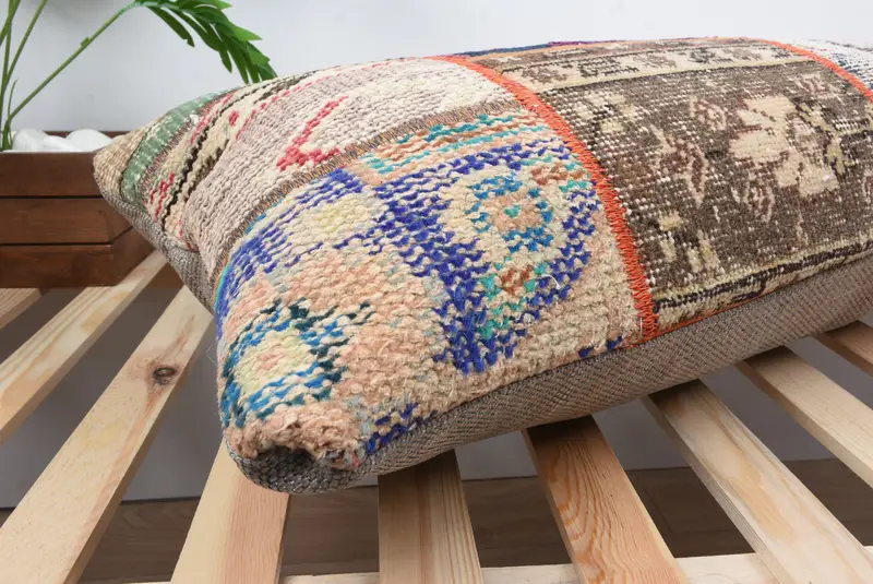 16x36 Purple Pillow Sham, Handmade Kilim Cushion, Vintage Pillow, Cushion Case, Chair Cushion, Pattern Throw Pillow Cover, Turkish Kilim Pillow - 6