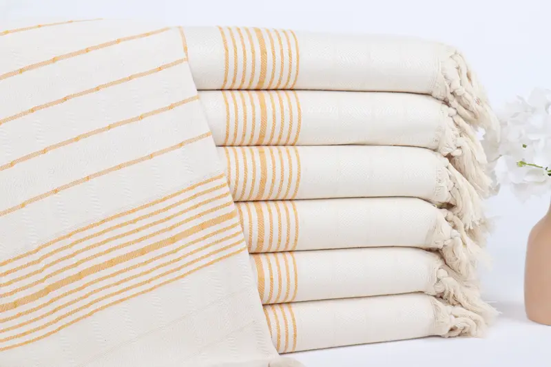 70x40 Cotton Striped Towel, Lightweight Turkish towel, Xmas Gifts, Wedding Favors, Best spa Turkish towel for luxury home decor, Sand-free towel - 1