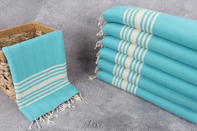 Turkish fouta towel for outdoor use, Best Beach Towel, Cotton towel, 64x36 Cotton Striped Towel, Valentines Day Gift, Lightweight Turkish towel - 3
