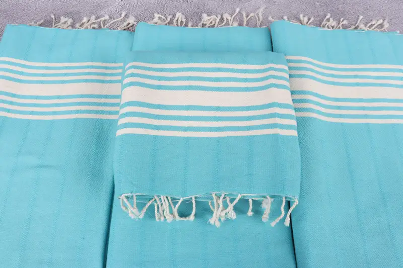 Turkish fouta towel for outdoor use, Best Beach Towel, Cotton towel, 64x36 Cotton Striped Towel, Valentines Day Gift, Lightweight Turkish towel - 4
