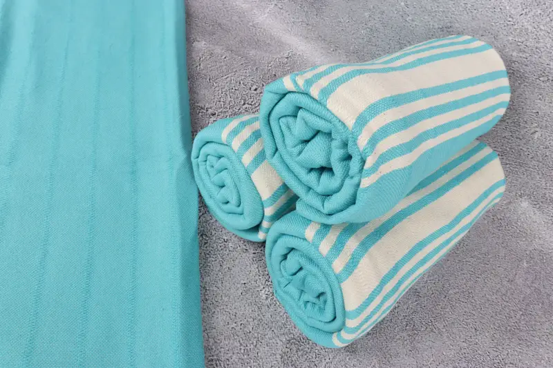 Turkish fouta towel for outdoor use, Best Beach Towel, Cotton towel, 64x36 Cotton Striped Towel, Valentines Day Gift, Lightweight Turkish towel - 8