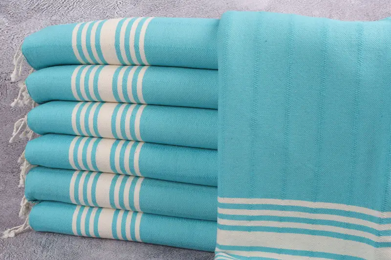 Turkish fouta towel for outdoor use, Best Beach Towel, Cotton towel, 64x36 Cotton Striped Towel, Valentines Day Gift, Lightweight Turkish towel - 1