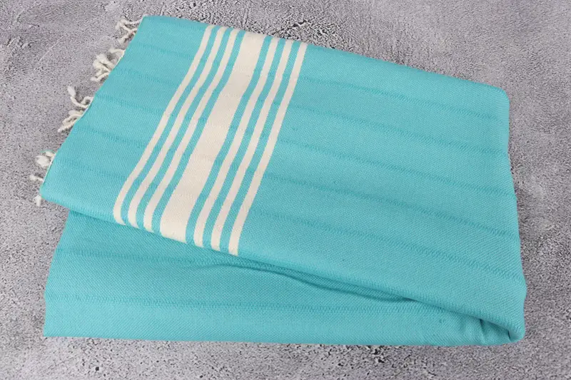 Turkish fouta towel for outdoor use, Best Beach Towel, Cotton towel, 64x36 Cotton Striped Towel, Valentines Day Gift, Lightweight Turkish towel - 6
