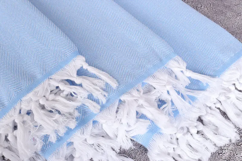 Bridesmaid Favors, Turkish Towel Set, Quick-dry peshtemal, Personalized Wedding Gift, Quick-Dry Beach Towel, 70x40 Cotton Herringbone Towel - 5
