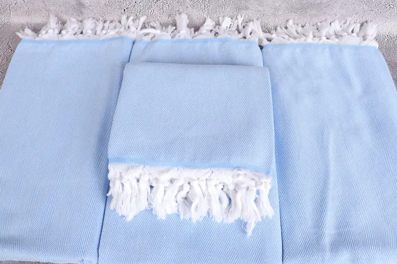 Bridesmaid Favors, Turkish Towel Set, Quick-dry peshtemal, Personalized Wedding Gift, Quick-Dry Beach Towel, 70x40 Cotton Herringbone Towel - 4