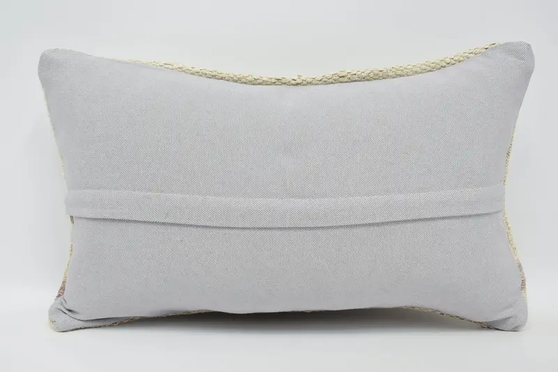 Pillow Cover, 12x20 Beige Pillow, Pillow for Sofa, Handmade Kilim Cushion, Anatolian Pillow Cover, Indoor Pillow Sham, Ethnical Kilim Rug Pillow - 6