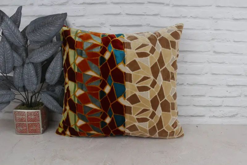 Pillow Cover, Interior Designer Pillow, Yoga Pillow Case, Chair Cushion Cover, Gift Pillow, Ethnic Cushion, 20x20 Red Pillow Sham, Antique Pillows - 1
