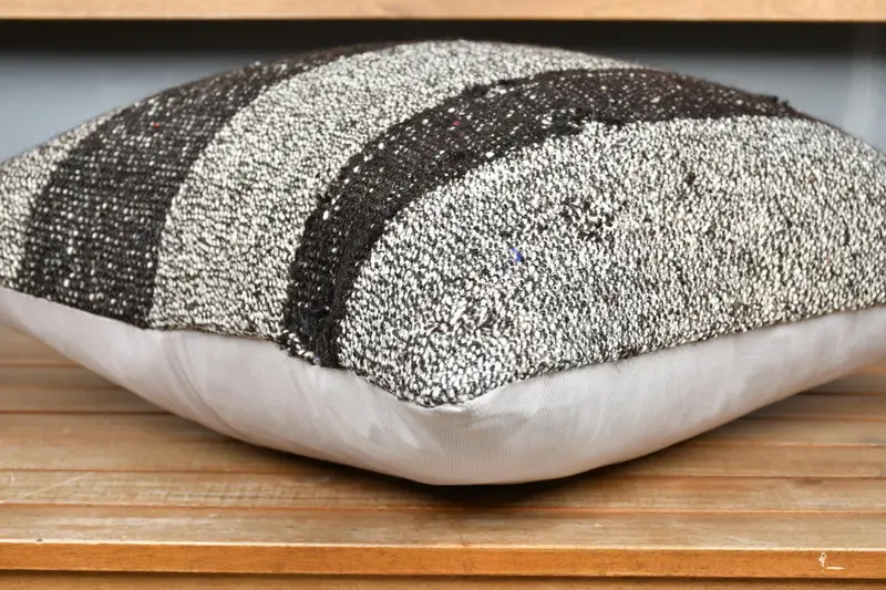 Boho Pillow, Pillow for Sofa, Farmhouse Pillow Case, Pillow Case, 20x20 Brown Pillow Cover, Sofa Bolster Pillow Sham, Kilim Pillow Cover - 4