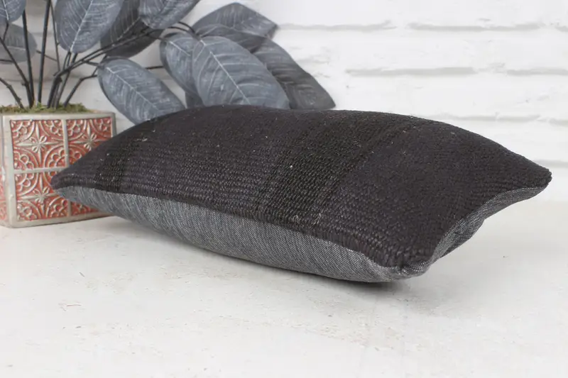 Gift Pillow, 8x16 Gray Pillow, Pillow Cover, Bolster Throw Cushion Case, Pillow for Sofa, Turkish Pillow, Outdoor Throw Cushion - 6